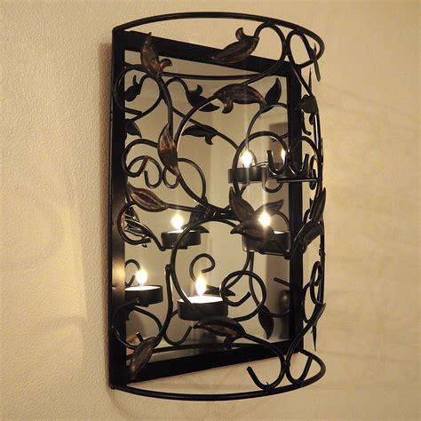 metal wall mounted candle holders